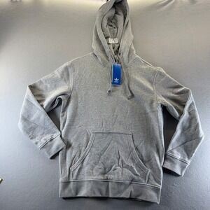 Adidas Originals Womens‎ Trefoil Hoodie Medium Grey Heather XS IA6418 New